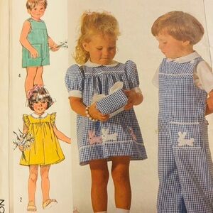 Vintage Girls Boys Sets  Simplicity 7353 Size 2 Pre Owned